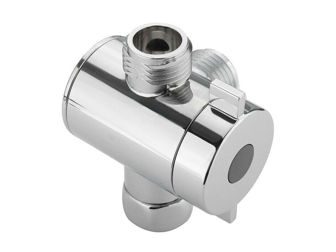 Válvula desviadora de ducha de 3 vías con adaptador de 1/2 pulgada