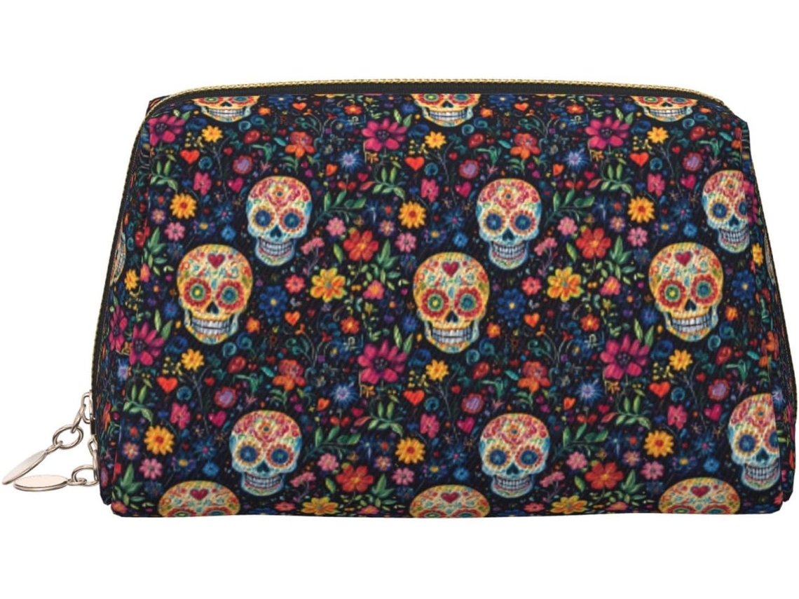 Neceser De Viaje Cuero Organizador Para Mujer Diseño Estampado Vacaciones