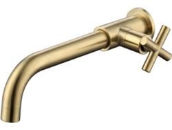 Grifo de cocina de pared Eifson Faucet, apertura a la derecha, acabado dorado mate