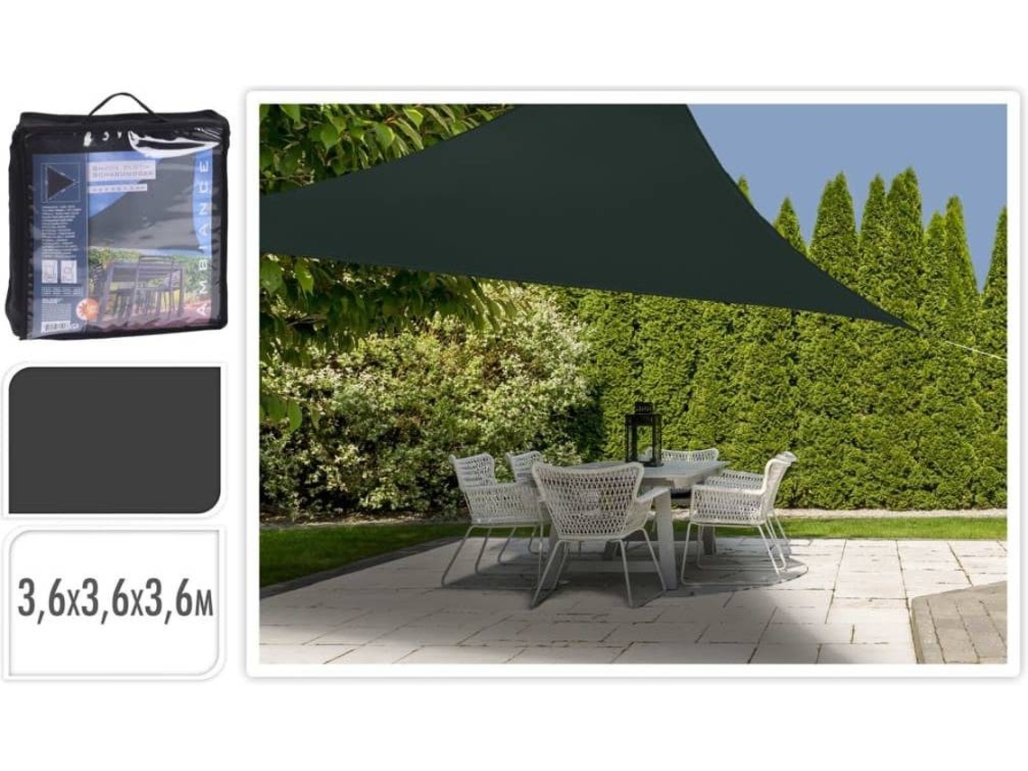 ProGarden Toldo de tela triangular gris oscuro 3,6x3,6x3,6 m