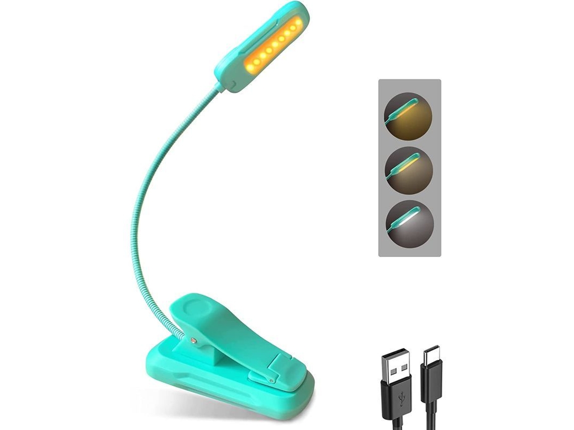 Lámpara De Lectura Recargable Para Cama, Luz Ámbar, 9 Niveles De Brillo, Protección Ocular.