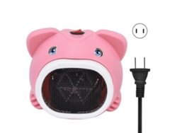 Calentador de espacio pequeño en forma de cerdito rosa de 600 W con calentamiento rápido.