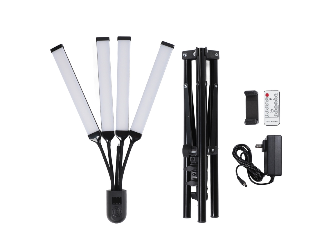 Luz De Relleno Para Transmisión En Vivo (brazo Plegable De 4 Brazos, Ajuste De Brillo Multimodo)