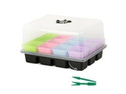 Kit de bandeja de semillas, bandeja de 12 celdas, kit universal para germinación y propagación de plántulas