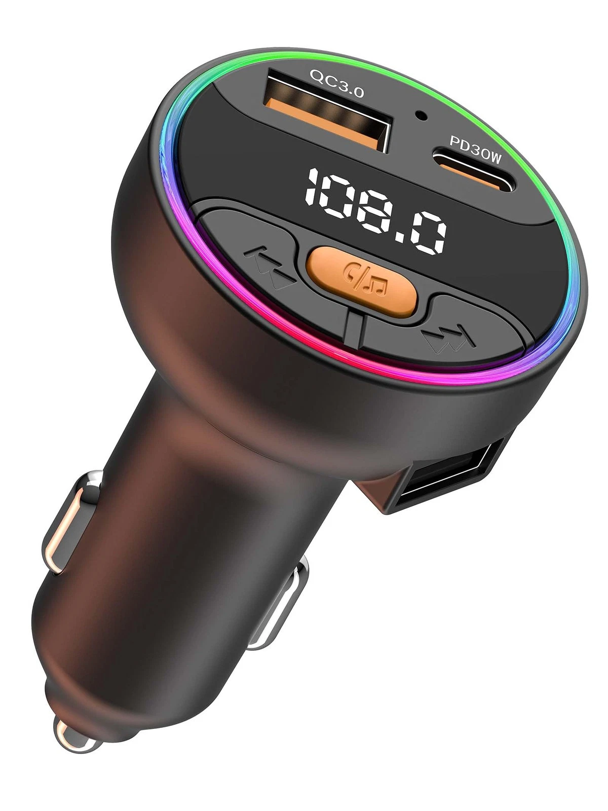 Transmissor Fm Bluetooth 5.3 Para Carro, Adaptador Sem Fio Viva Voz