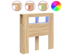 Cabecero LED madera VIDAXL ingeniería roble Sonoma (100x18,5x103,5 cm)
