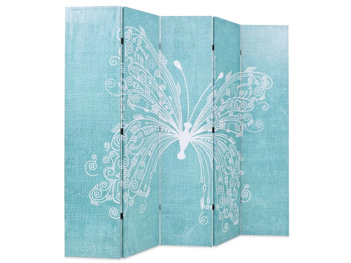 Separador de ambientes plegable | Separador de ambientes | Separador de espacios con estampado de mariposas azules 200x170 cm