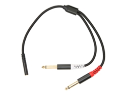 Cable Divisor De Audio De 3,5 Mm Hembra A 2 X 6,35 Mm (1/4 De Pulgada) Macho Estéreo De 35 Cm/13,8 Pulgadas.