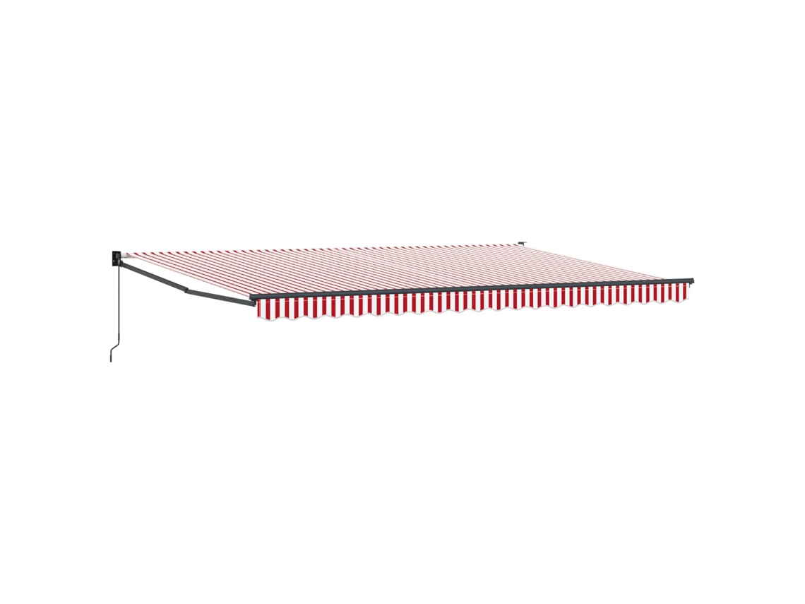 Maison Exclusive - Toldo Retráctil Rojo Y Blanco 500 X 300 X 165 Cm