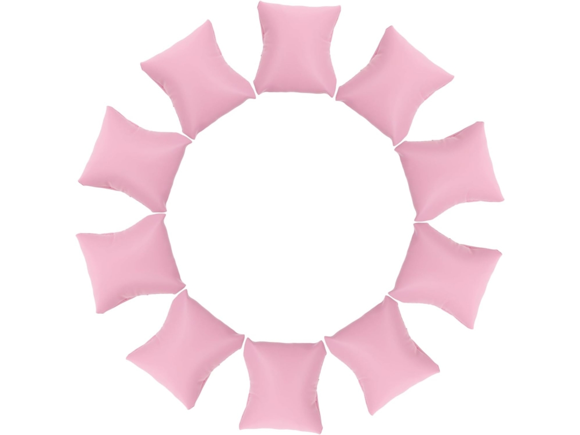 Conjunto De 10 Almofadas Quadradas Rosa Em Pu Para Pulseiras E Relógios, Expositores De Acessórios.