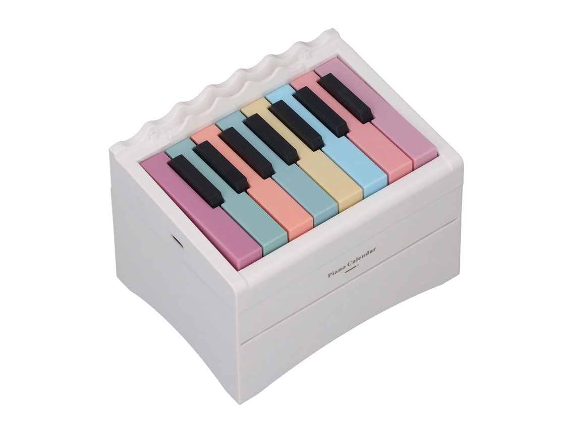 Calendario De Pianos Interactivos 2025 Con Manivela, Bluetooth, 52 Piezas, Música, Volumen Ajustable, Usb, Blanco.