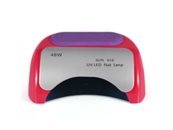 Rebe-lâmpada Secadora De Unhas 48w Fashionable Auto Sensor Led Uv Para Gel De Unhas Cor Rosa Vermelha