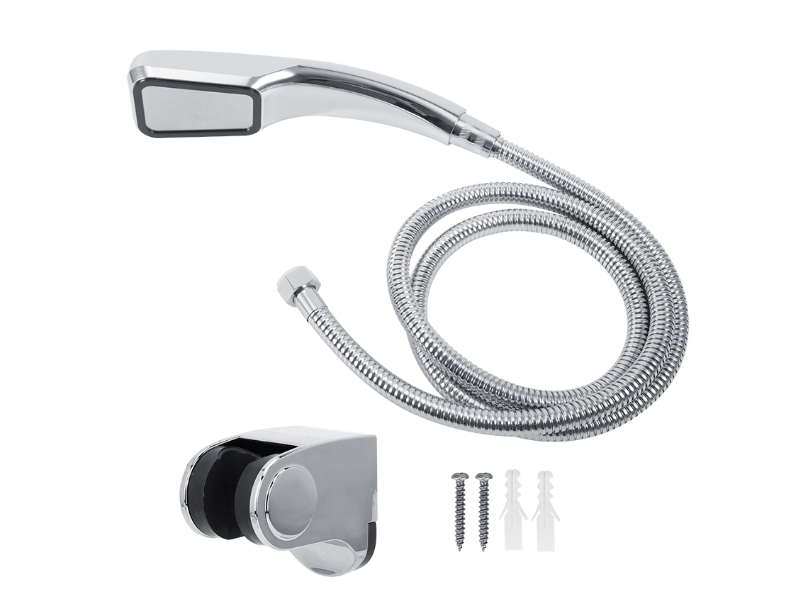 Ducha De Mano G1/2in, Acero Inoxidable Galvanizado, Accesorios De Baño Portátiles De 150 Cm.