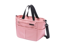 Bolsa Isotérmica Portátil Rosa Para El Almuerzo, Confeccionada En Tela Oxford Con Forro De Aluminio.