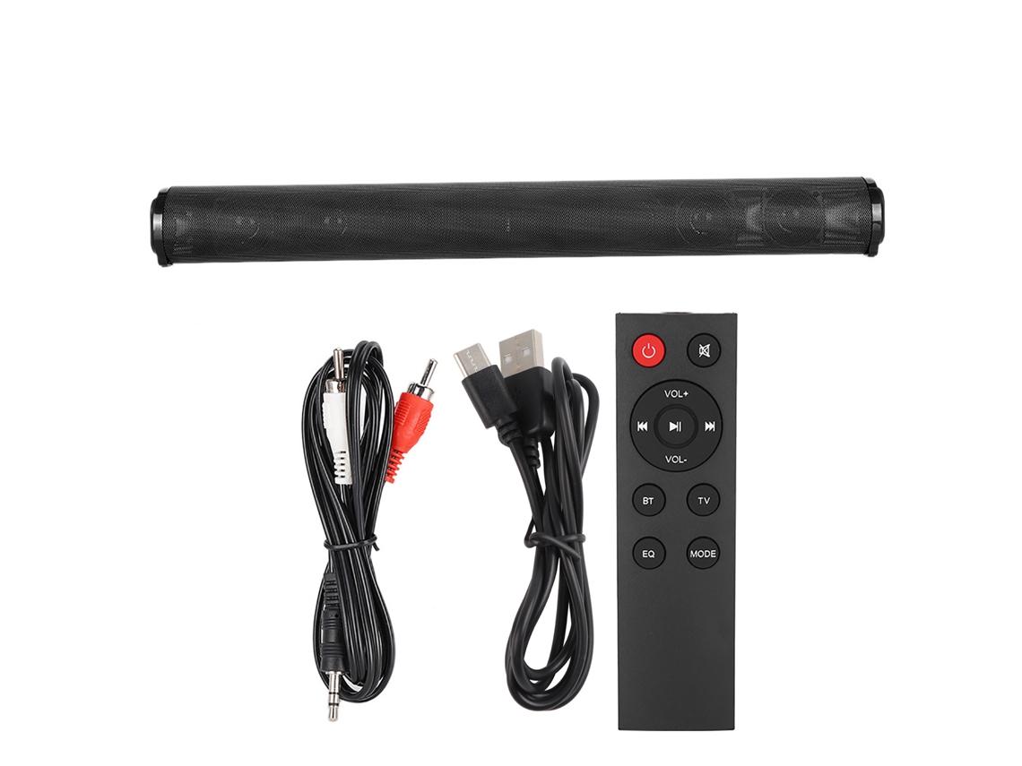 Soundbar Sem Fio Bluetooth 5.0 Portátil Para Tv Home Theater Com Controle Remoto 3d Estéreo