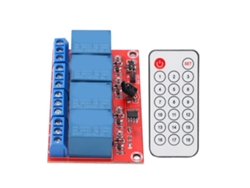 Módulo De Relé De 4 Canales Con Receptor Infrarrojo Transceptor Control Switch Set 24v
