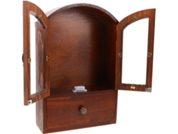 Besportble Organizador De Escritorio Amosfun De Madera Maciza Con Puerta De Cristal Ahumado Y Almacenamient...