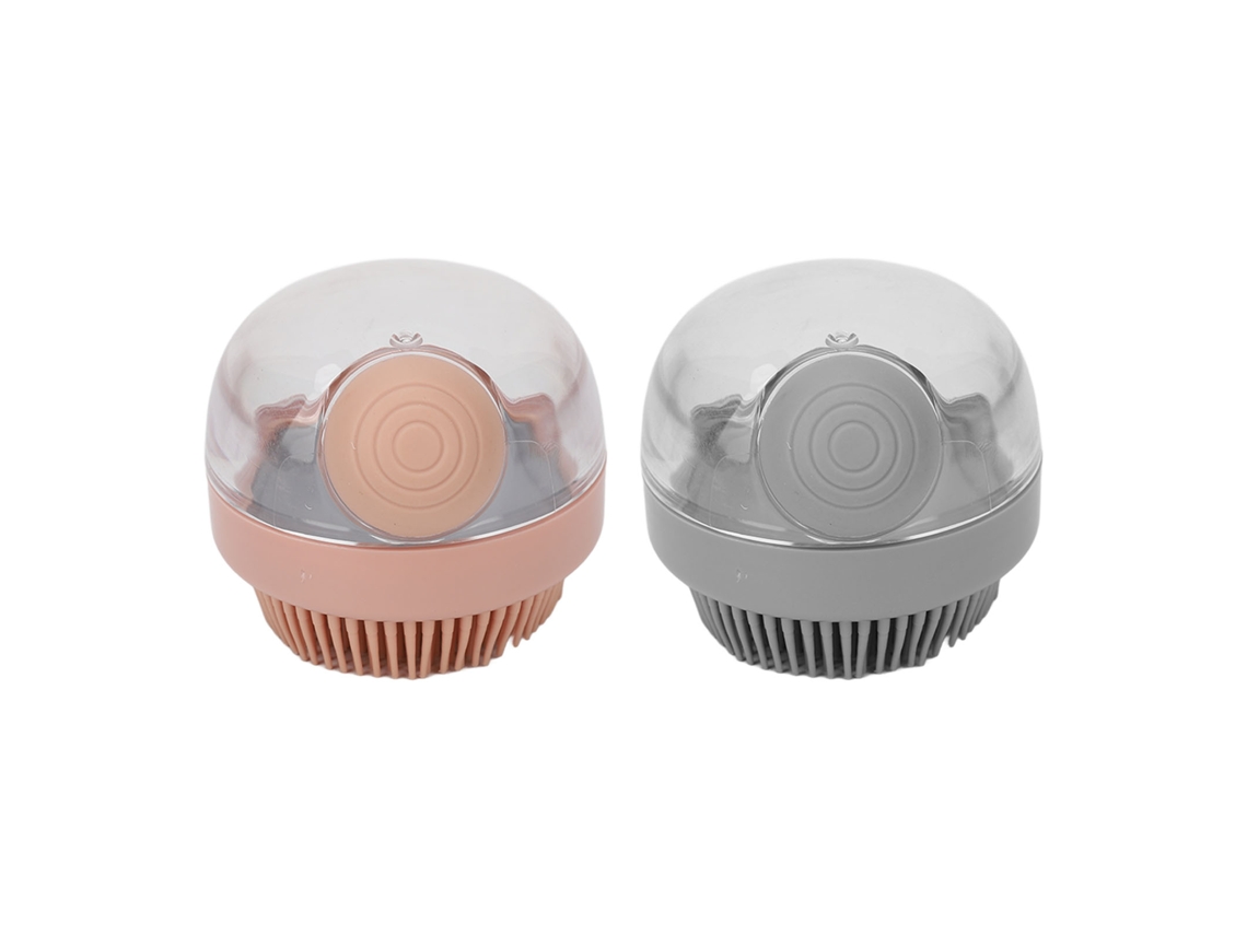 2pcs Cepillo Corporal De Silicona Para Baño Con Espuma Densa Y Limpiado Profundo