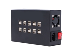 Cargador USB de 20 puertos, concentrador de carga con protección para el hogar y la oficina, base de carga USB-20d
