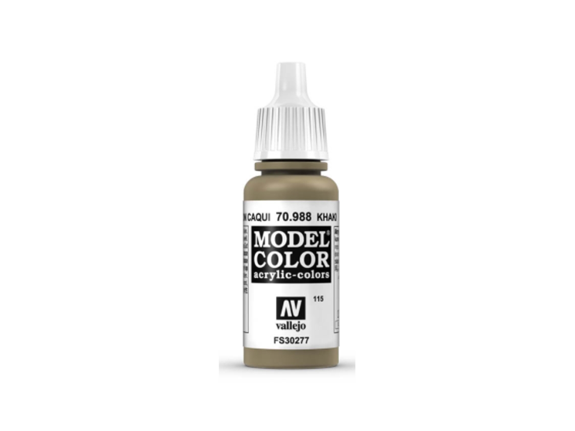 Pintura Acrílica Mate 17 Ml ACRYLICOS VALLEJO 988 Marrón Caqui Fs30277