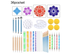 Juego de 36 herramientas de cerámica para decorar mandalas con puntos, incluidas varillas en espiral.
