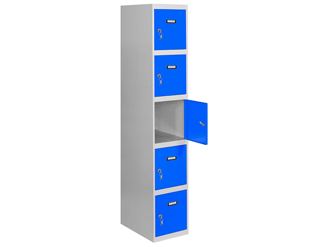 Simonlocker Profesional Desmontable 5 Puertas 1/5 300 Inicial Gris/Azul SIMON RACK