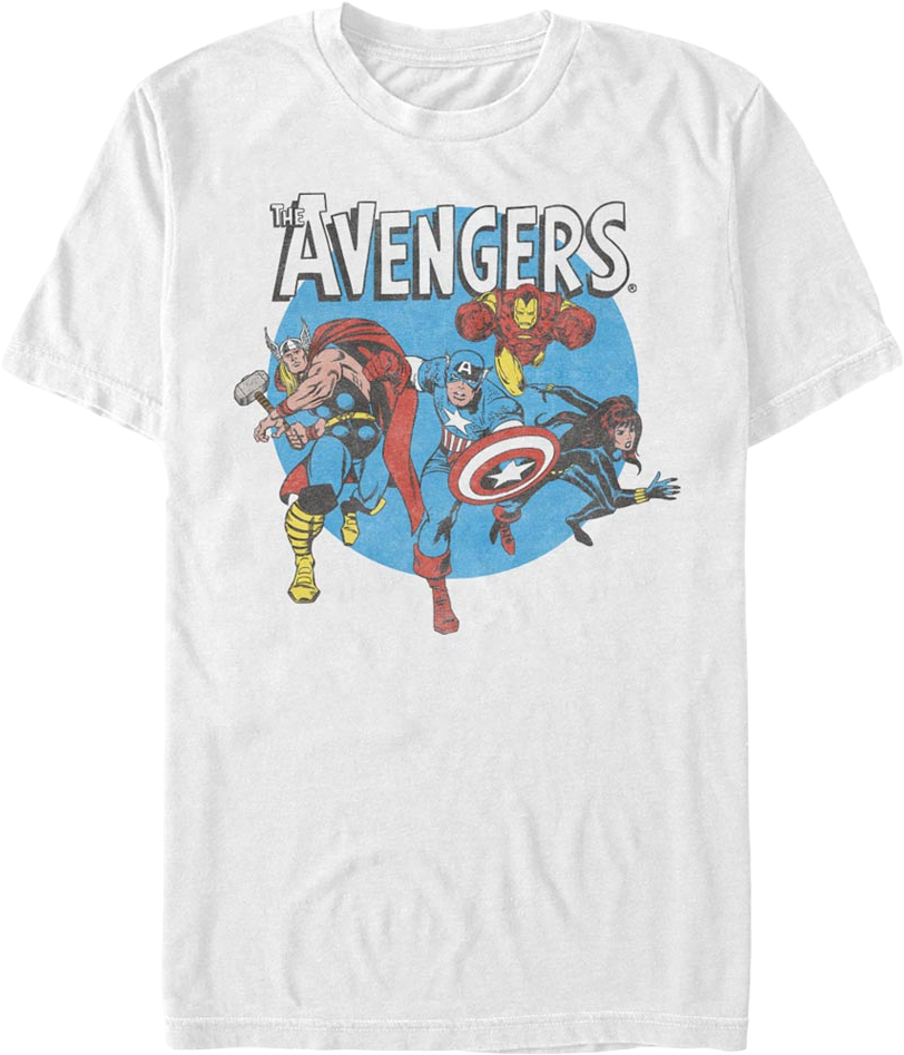 Camiseta Vintage de Hombre SUPERHEROMARVEL Avengers Circle Marvel Algodón (2XL)