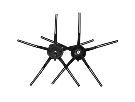 2 piezas negro 5 brazos Cepillo Lateral para Xiaomi Mi Robot para Roborock S50 S51 S55 S5 Max S6 para Xiaowa E35 E2 piezas de Robot aspirador