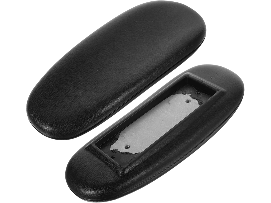 Reposabrazos Acolchados De Piel Sintética Para Sillas, Juego De 2, Almohadillas De Soporte Negras