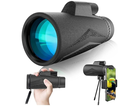 Prismáticos ENZONS Zoom 10-300X40 con Trípode para Senderismo Observación de Aves Conciertos Negro-Negro