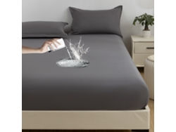 Protector De Colchón Impermeable Czhhmart 120 Cm X 200 Cm (con Un Par De Fundas De Almohada) Gris