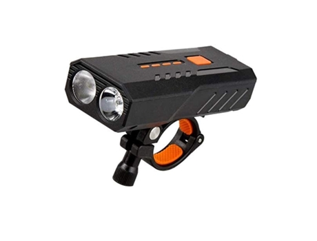 Juego de luces de bicicleta Luz de bicicleta Luz de bicicleta a prueba de agua Modos de iluminación ajustables USB Recargable Negro-Negro ENZONS