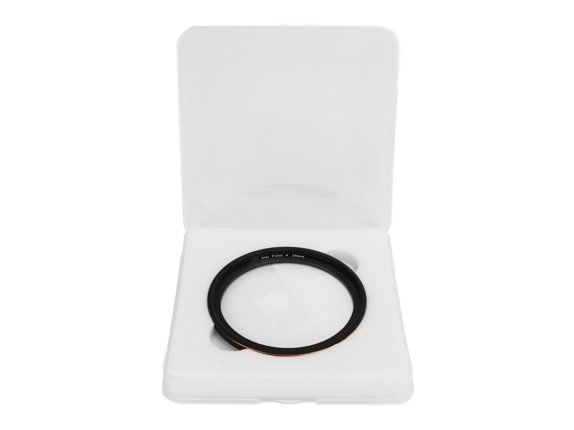 Filtro de estrella ajustable de 4 puntos para cámaras DSLR con revestimiento Starburst.