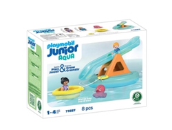 Isla de baño infantil con tobogán Playmobil