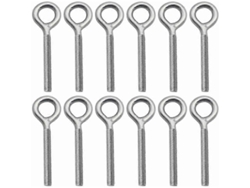 12 Tornillos De Ojo M4 Acero Inoxidable 304 Resistente A La Corrosión Para Equipo Exterior Columpio Herramientas Hogar