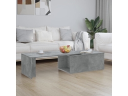 Mesa de Centro Apoyo 150X50X35 Cm Contrachapado Gris Cemento