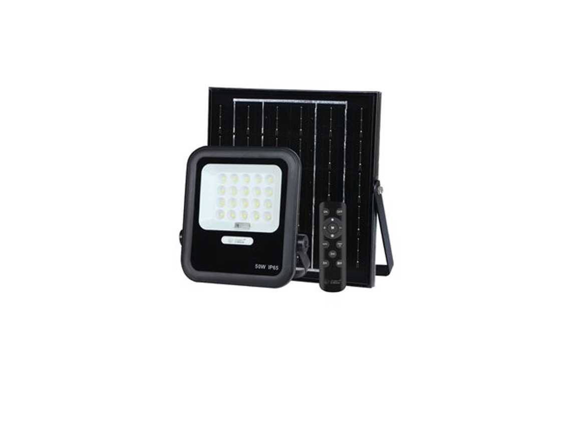 Proyector Solar Led Miloha 3w 6500k Ip65 Negro