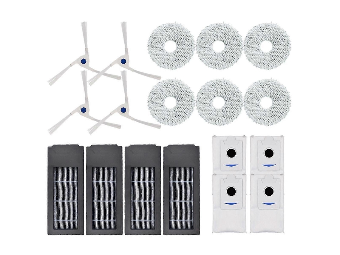 Para el robot aspirador X2 y el robot aspirador X2 Pro: consumibles, accesorios, filtro, mopa, cepillo lateral de limpieza y bolsas para el polvo.