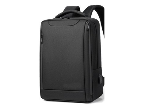 Mochila De Negocios Mochila De Computadora Impermeable para Hombres Mochila Escolar para Estudiantes De Tela Oxford De Gran Capacidad-Negro