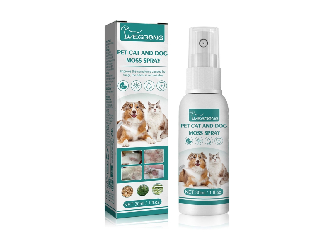 Spray para mascotas para el tratamiento de infecciones por hongos en perros y gatos.