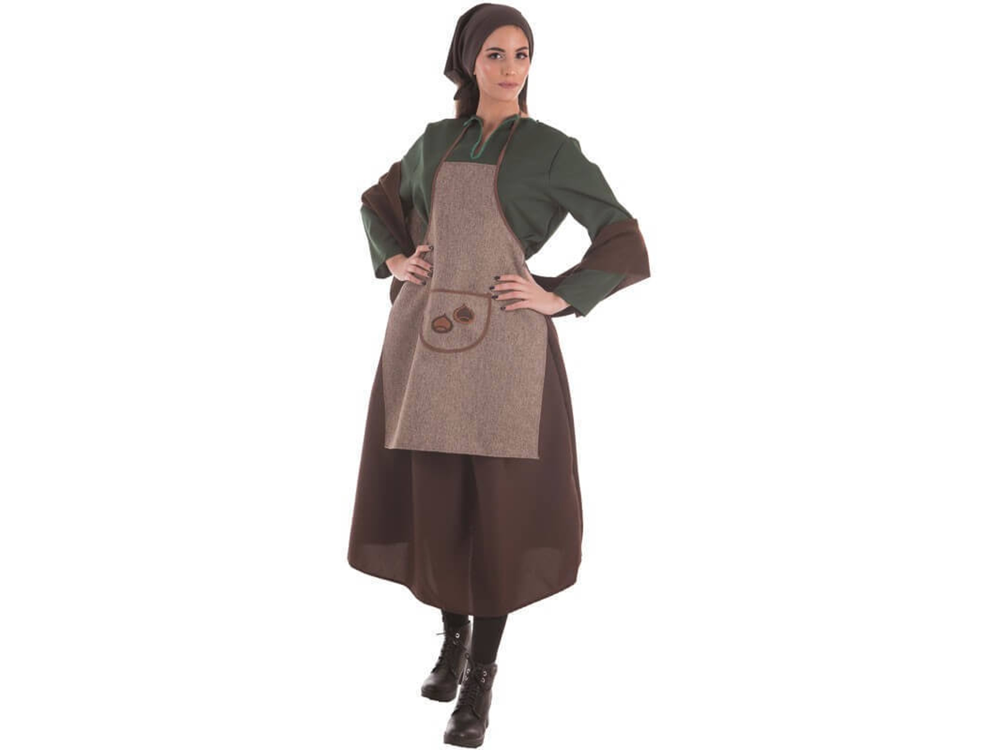Disfraz de Mujer DISFRAZZES Castañera Otoño (Talla: M/L)