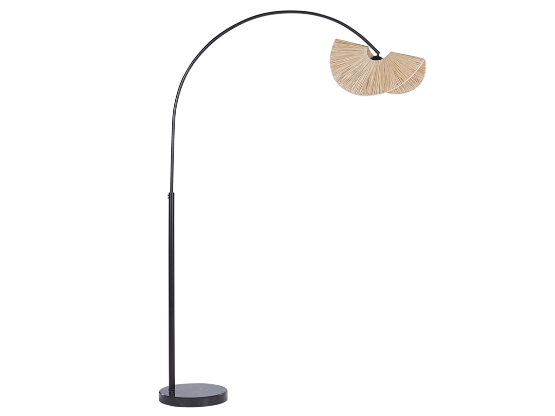 Lámpara de pie BELIANI Herron de Papel Natural 130x35x189