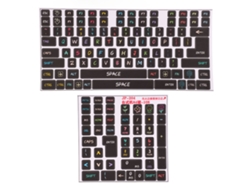 2 Adesivos De Teclado Pvc Decorativos Para Teclados Mecânicos Com 84 A 108 Teclas Jp204