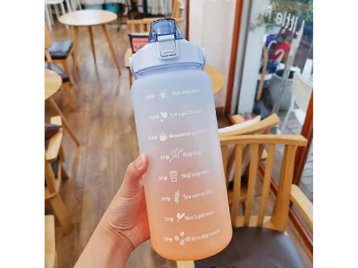 Botella De Agua De 2l Con Pajita Para Niñas Y Mujeres, Botella De Agua Deportiva Grande Y Portátil Para Viajes. Rosewell