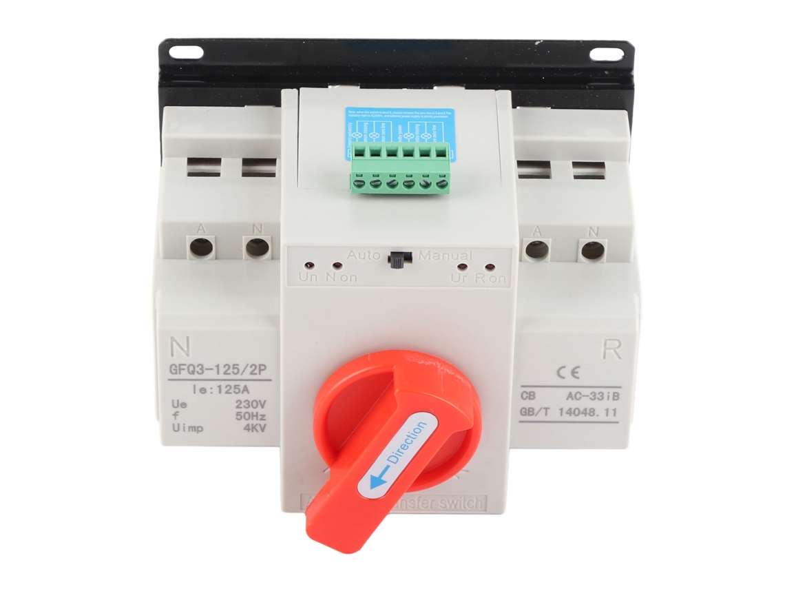 Yncm2026-interruptor De Transferencia Automática Ats Dual 2p 125a Ac230v Para Generador Cambiador De Potencia