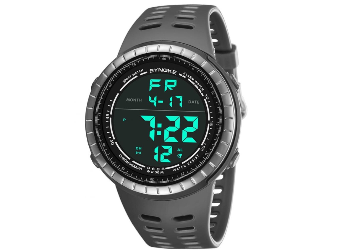 Reloj Electrónico Deportivo De Exterior Impermeable Para Estudiantes Synoke (gris)