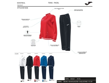 Chándale de Mujer para Fitness JOMA Chándal Montreal Azul (L)