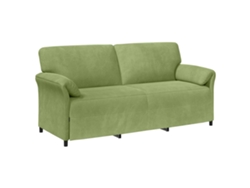 Sofá De 3 Plazas Verde Claro 198 X 83 X 95 Cm Terciopelo