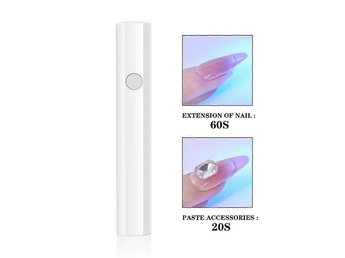 Mini lámpara UV para uñas, lámpara de uñas pequeña, secador de uñas para esmalte de uñas en gel, lámpara LED UV portátil para uñas de gel, modos de temporizador de 20 s/60 s, carga USB, Suita