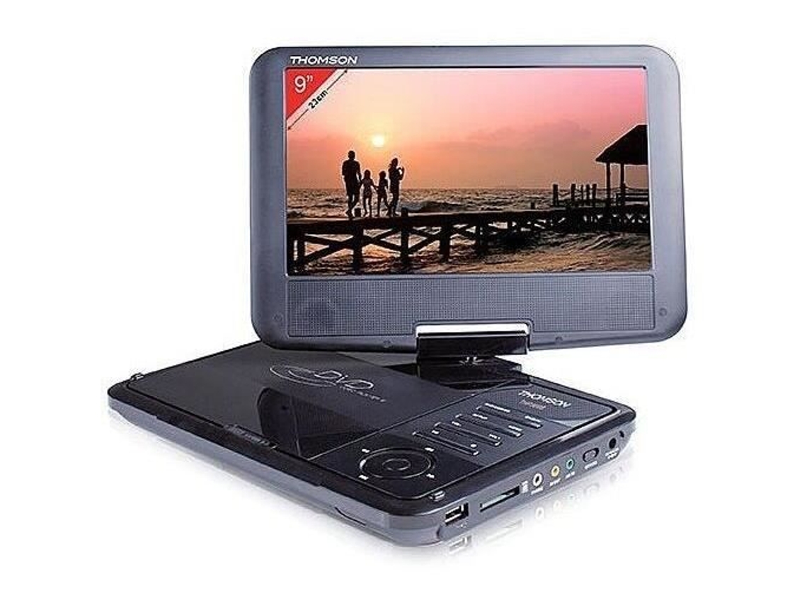 Reproductor de DVD portátil Thomson Thp359 negro de 9 pulgadas